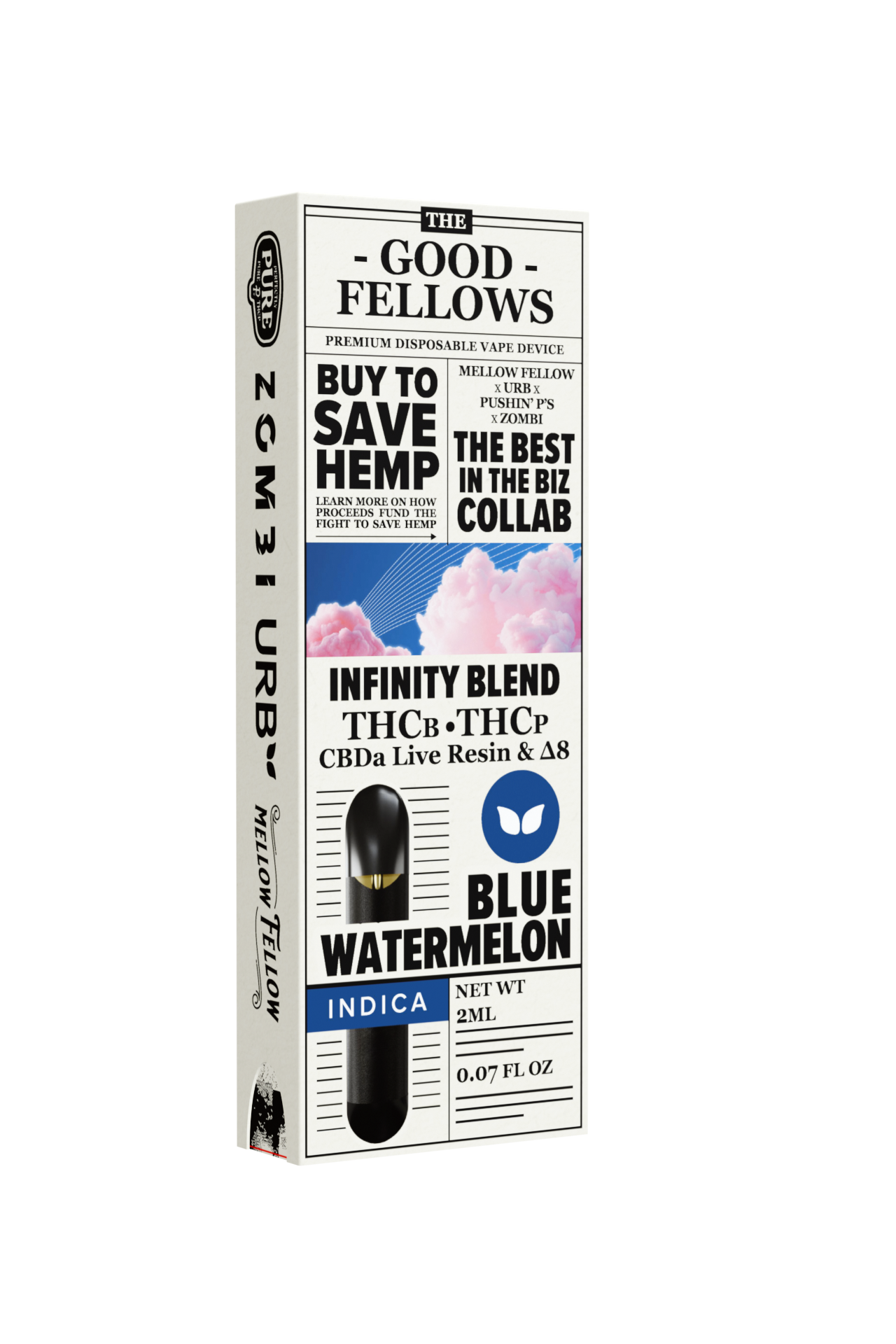 Good Fellows Disposable Vape 2ml Infinity Blend Blue Watermelon (indica)