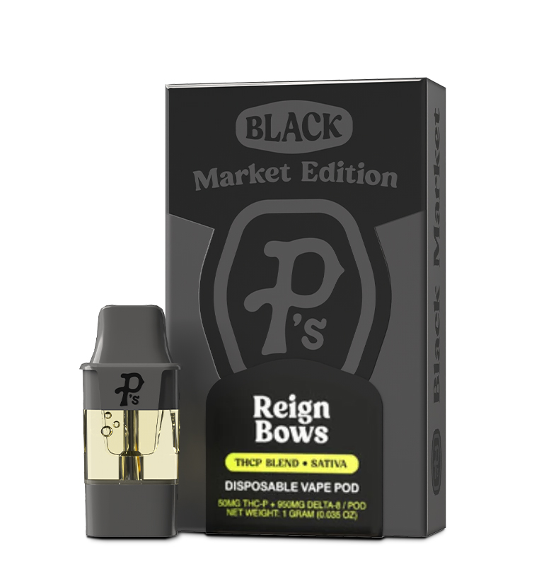 Pushin’ P’s Pack O Pods Disposable Vape 1ml THCP Reign Bows 6ct