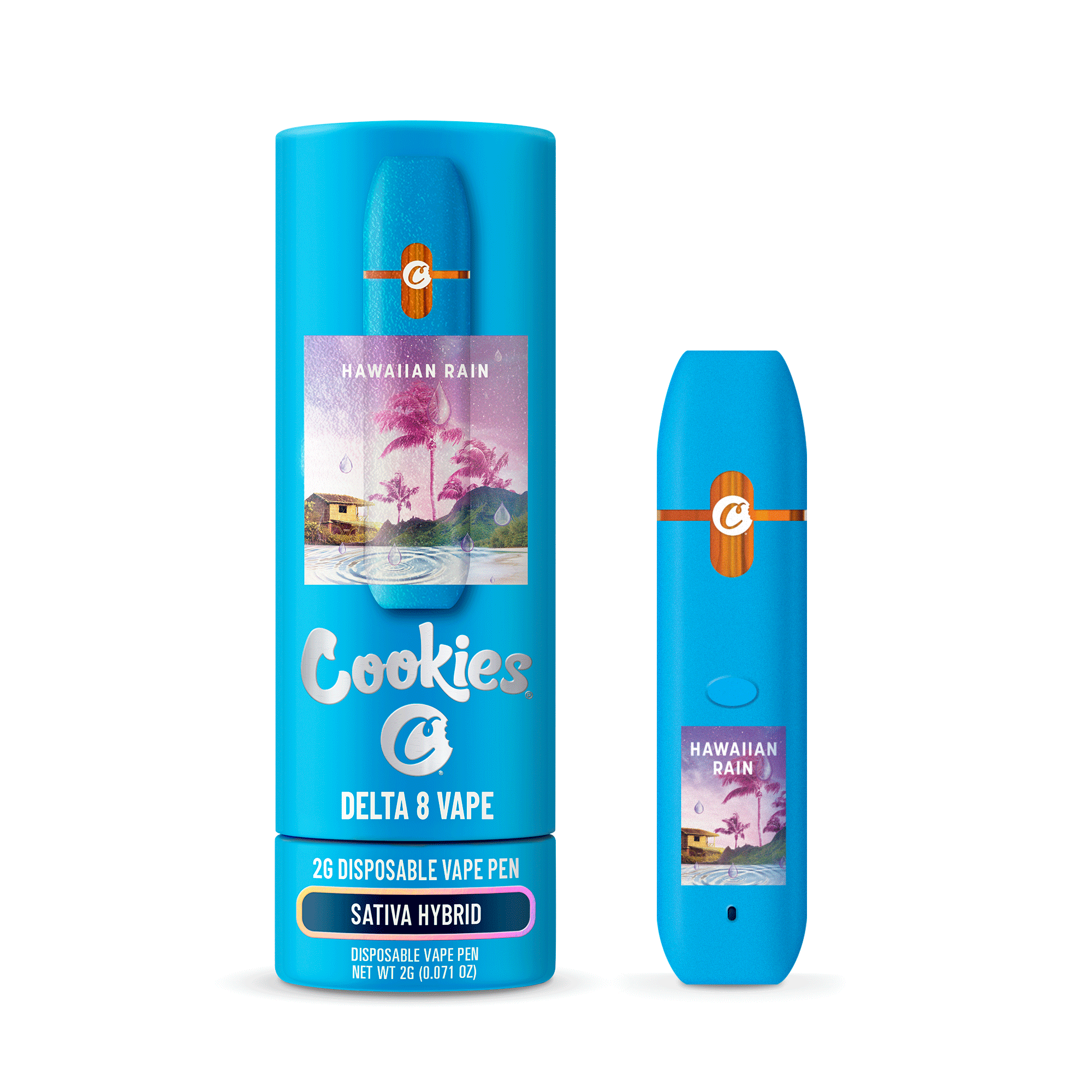 Cookies Disposable Vape 2ml D8 Hawaiin Rain 6ct