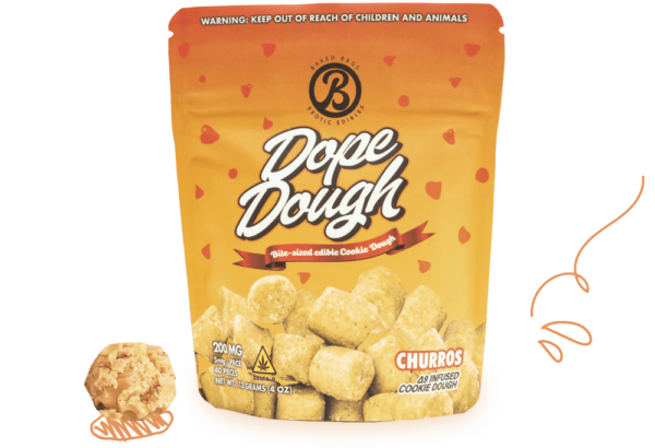 Dope Dough Edibles 200mg D9 Churros 10ct