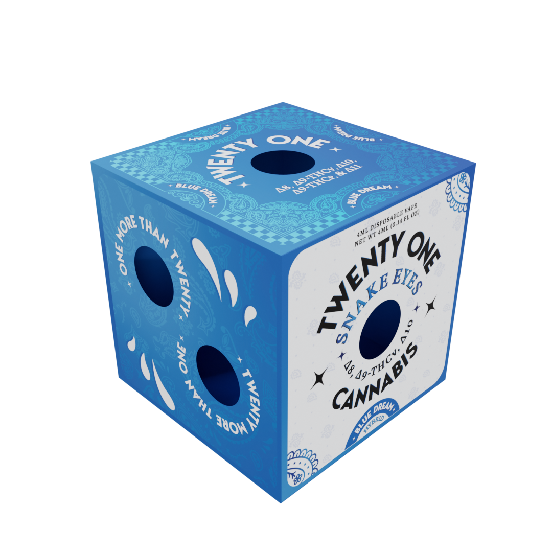 Twenty One Disposable Vape 4ml Snake Eyes Blend Blue Dream (Sativa)
