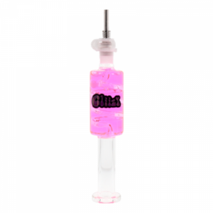 Gliizy Accessories 7″ Glass Honey Straw Pink