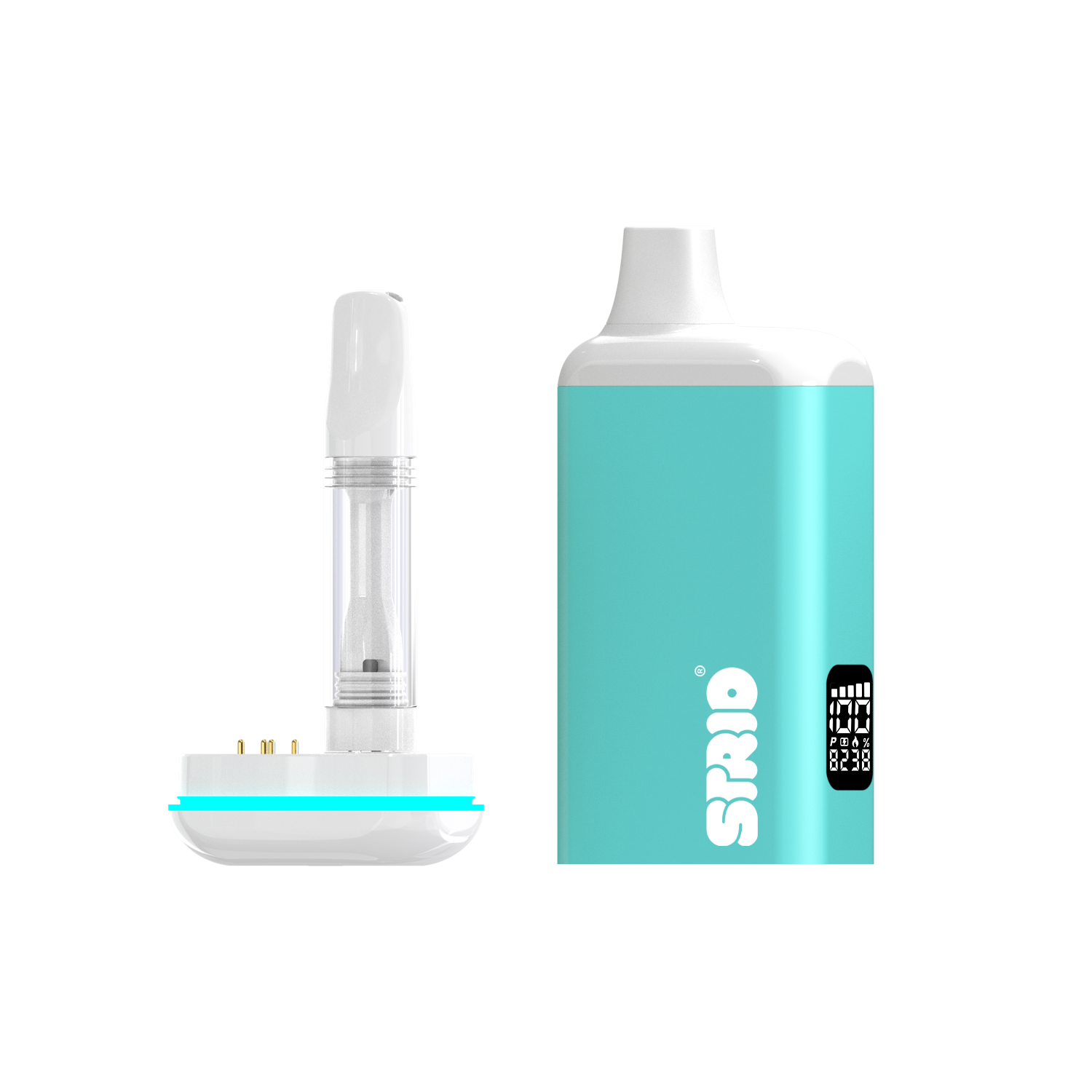 Strio Accessories 510 Battery Cartbox Pro + Screen 2g Teal 10ct