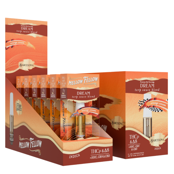 Mellow Fellow Vape Cartridge Terp Sauce 2ml Dream Blend Orange Cream (Indica)