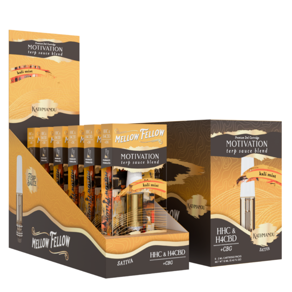 Mellow Fellow Vape Cartridge Terp Sauce 2ml Motivation Blend Kali Mist (Sativa)