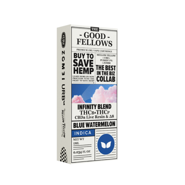 Good Fellow Vape Cartridge 1ml Infinity Blend Blue Watermelon (Indica) 6ct