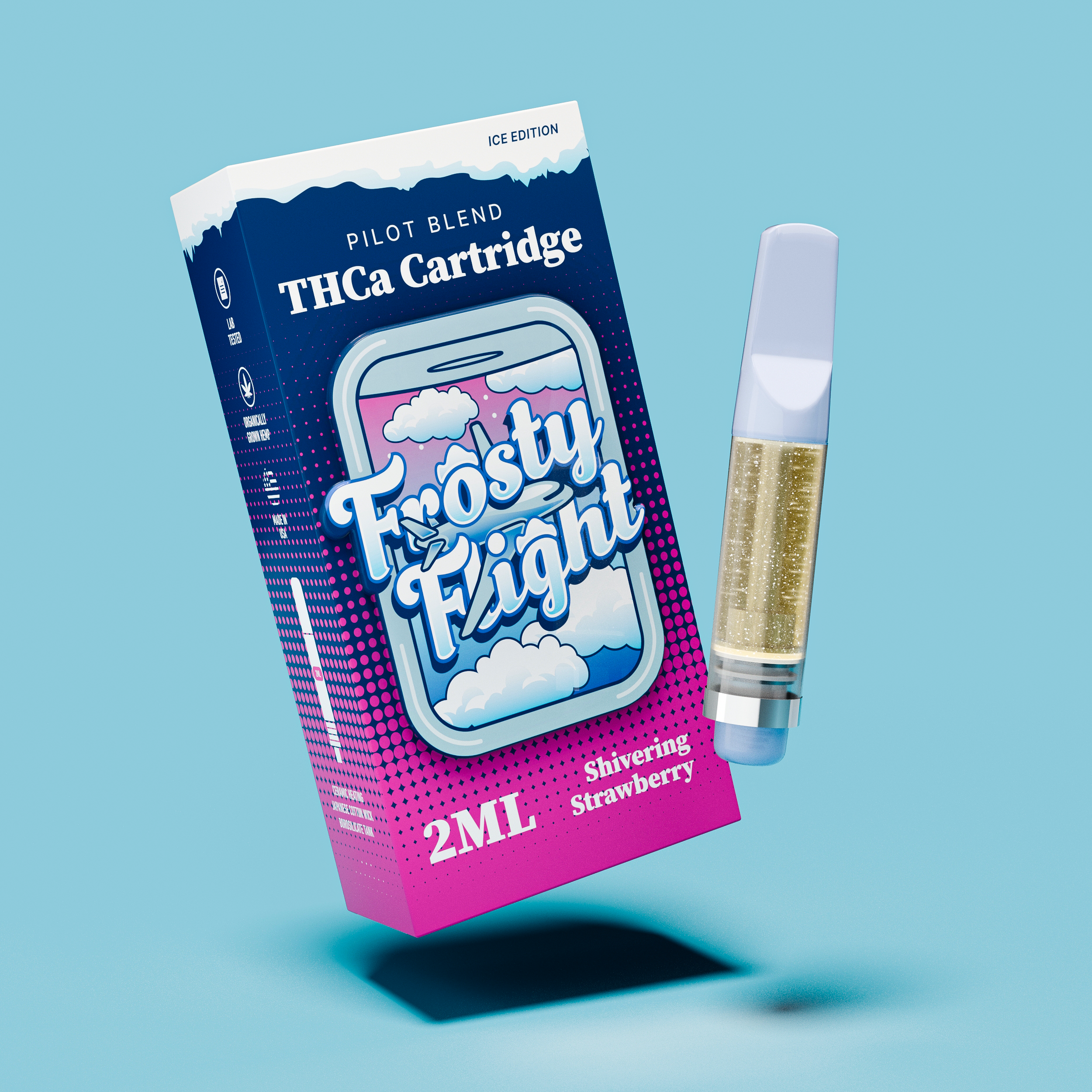 Frosty Flight Cartridge Ice Edition 2ml THCa Pilot Blend – Shivering Strawberry