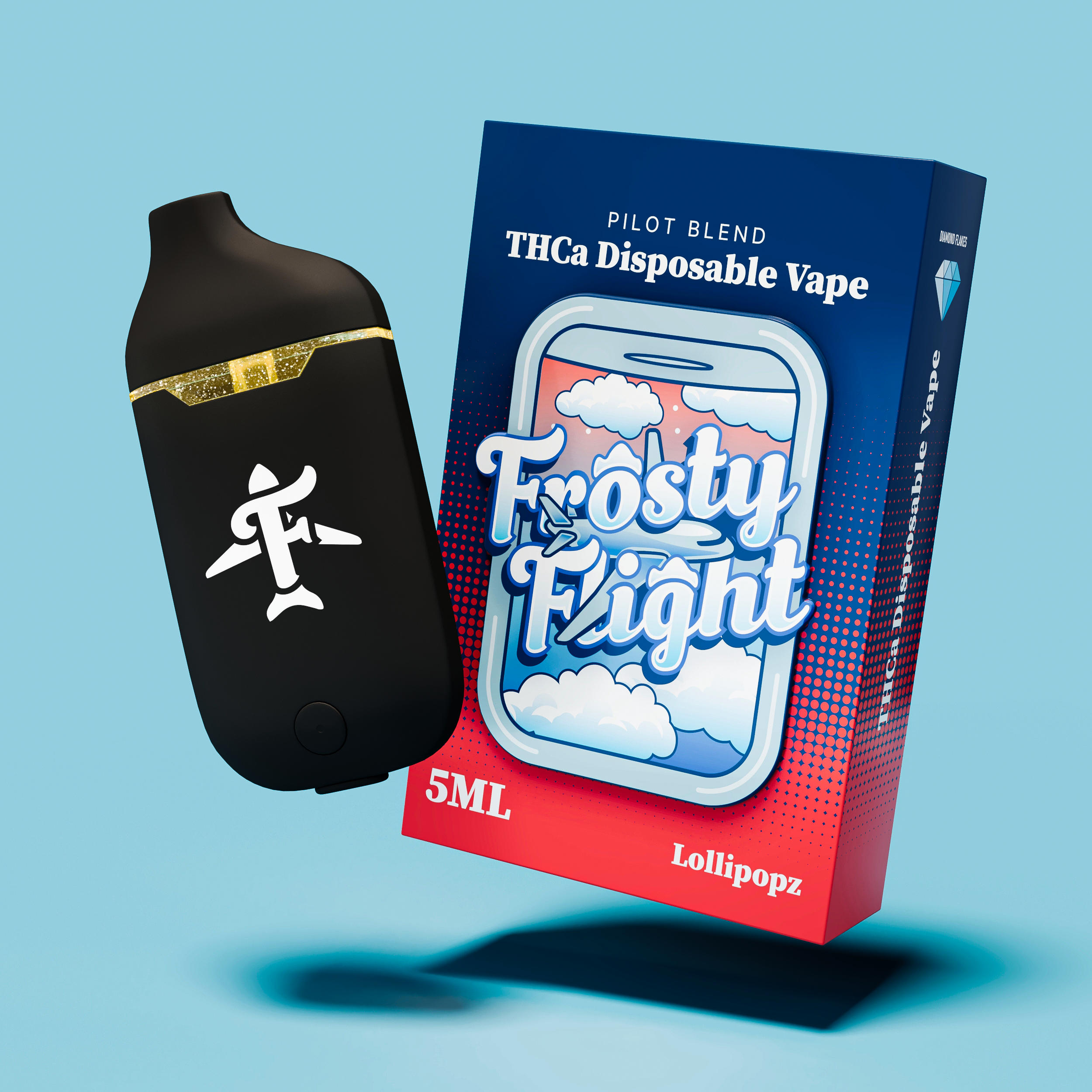 Frosty Flight Disposable 5ml THCa Pilot Blend – Lollipopz