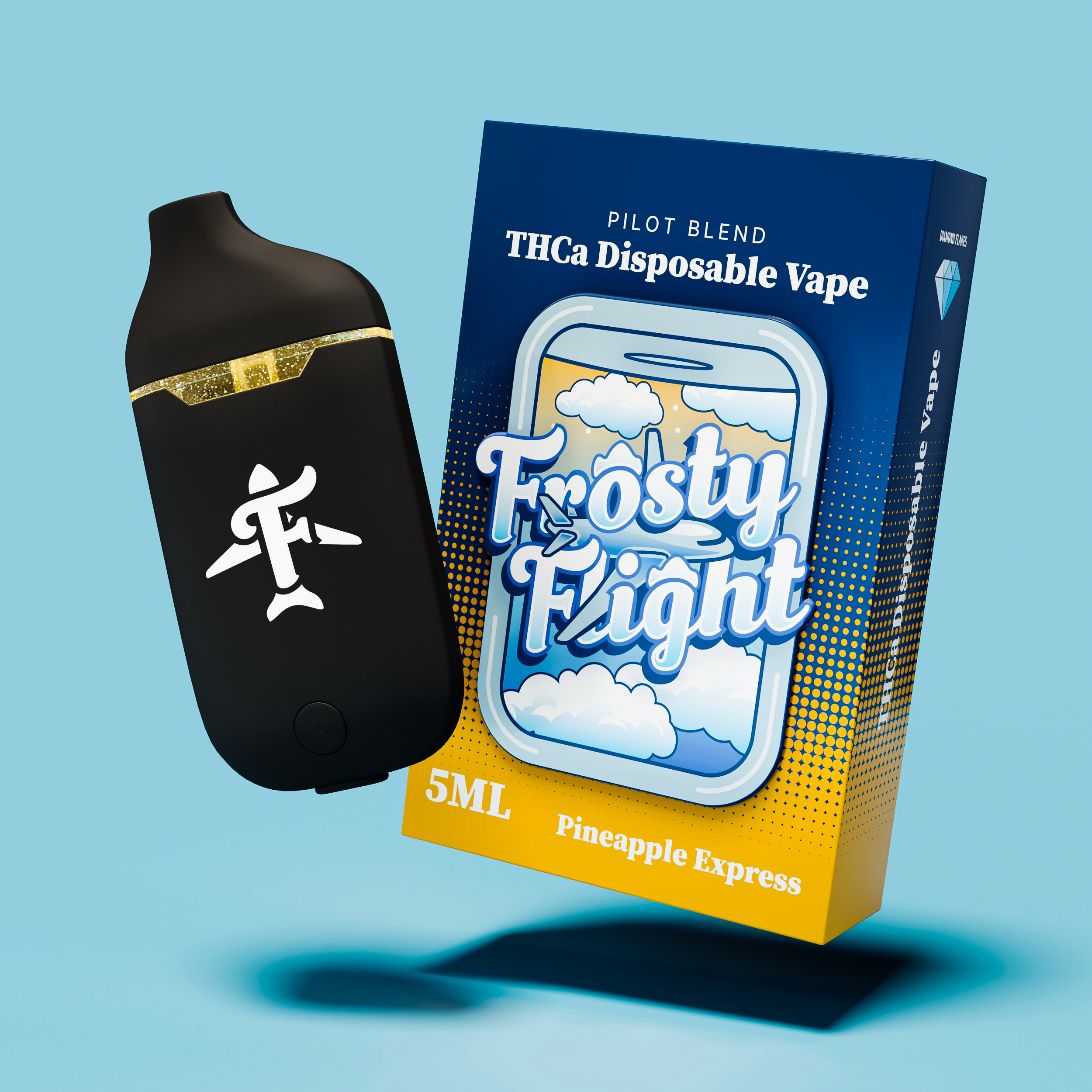 Frosty Flight Disposable 5ml THCa Pilot Blend – Pineapple Express
