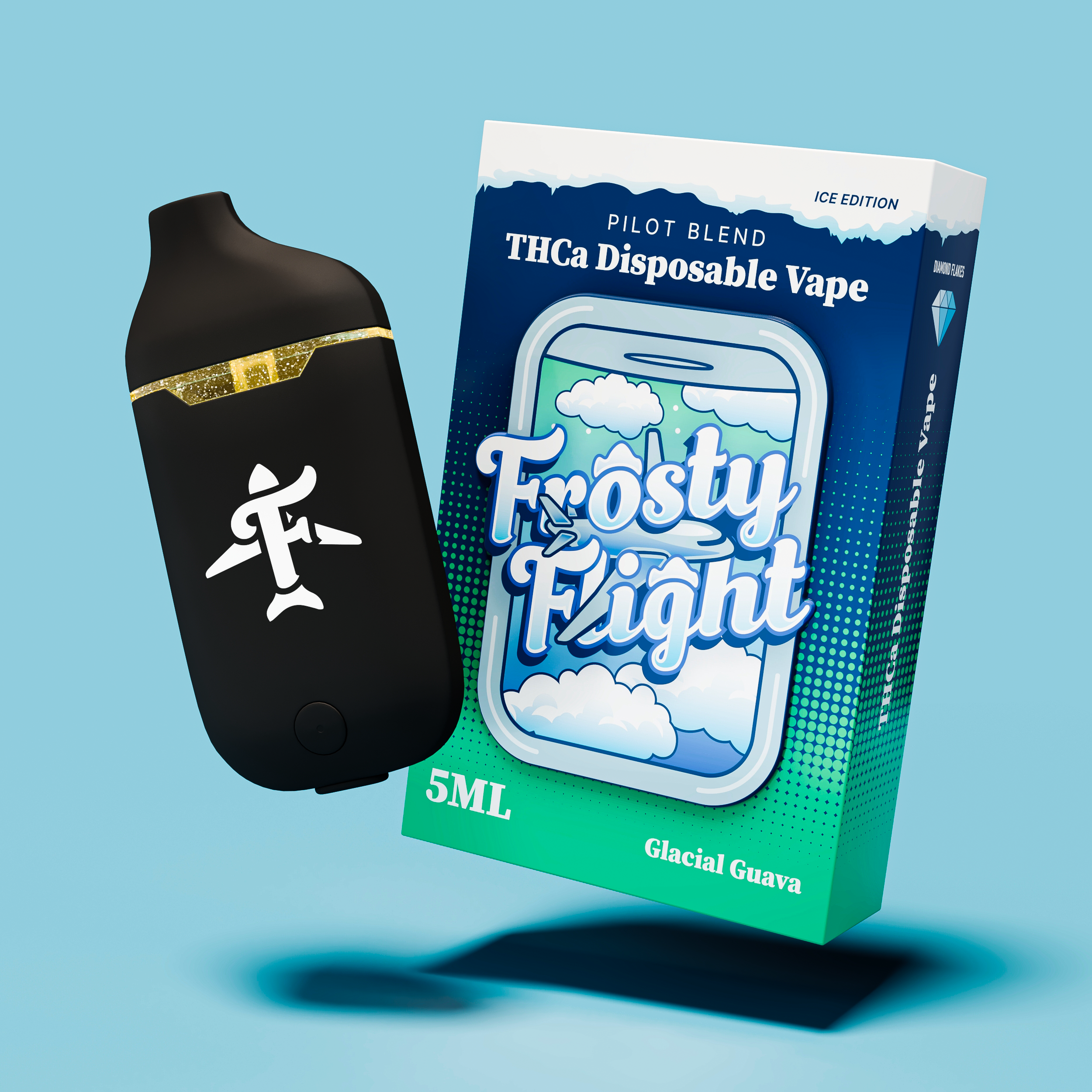 Frosty Flight Disposable Ice Edition 5ml THCa Pilot Blend – Glacial Guava
