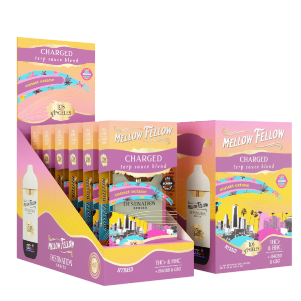 Mellow Fellow Disposable Vape Terp Sauce 5ml Charged Blend Sunset Octane (Sativa)