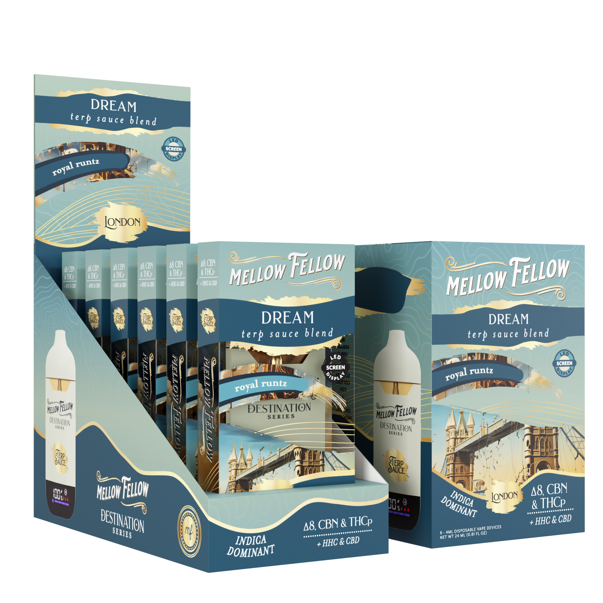 Mellow Fellow Disposable Vape 5ml Dream Blend London Royal Runtz (Indica)