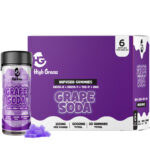 High Grams Edibles 5000mg D8 + D9 + THCp + HHC Grape Soda 6ct