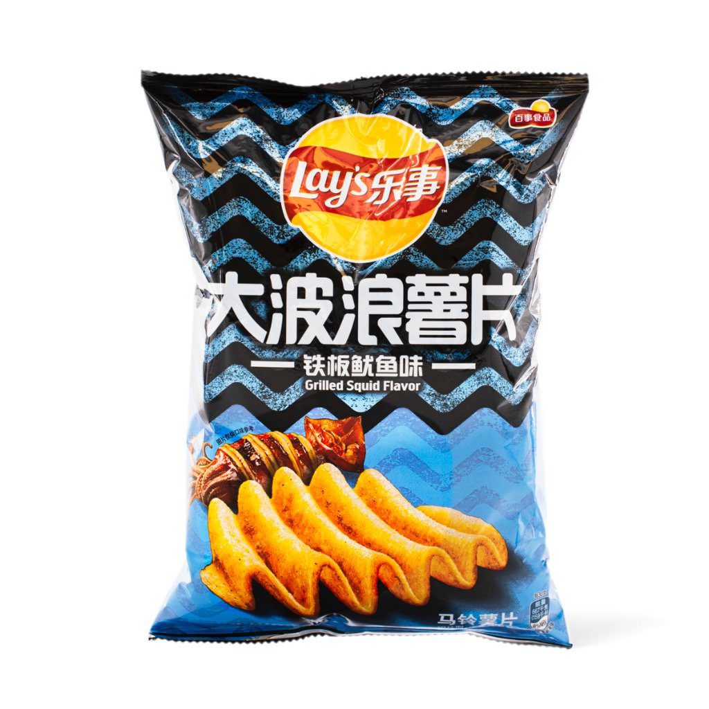 Lays Snacks Big Wave Sizzling Squid