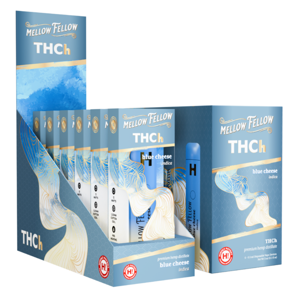Mellow Fellow Disposable Vape 0.5ml THCh Blue Cheese (Indica)