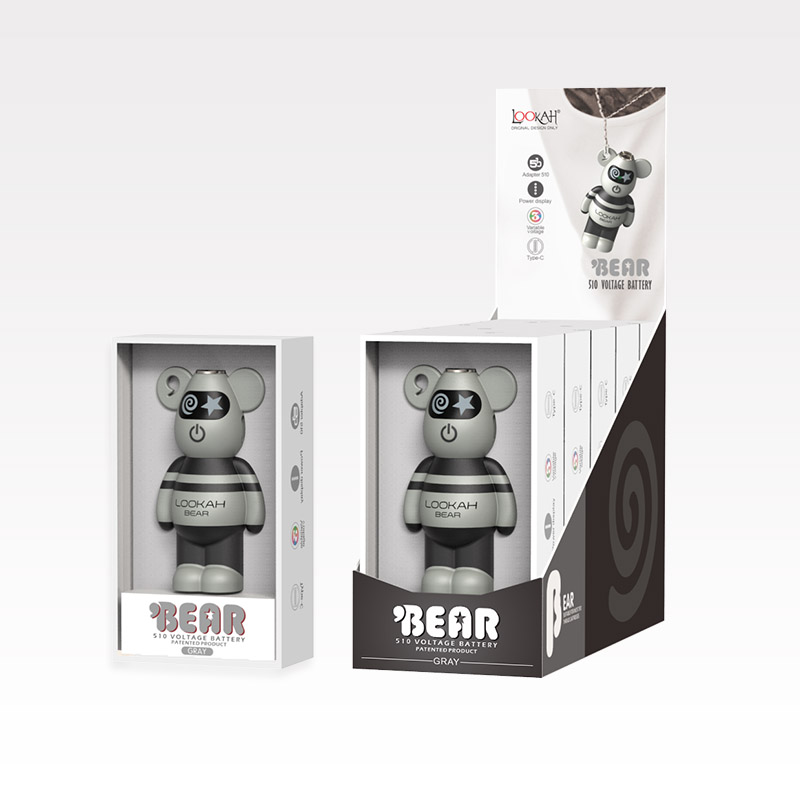 Lookah Accessories 510 Battery Bear Gray  5ct