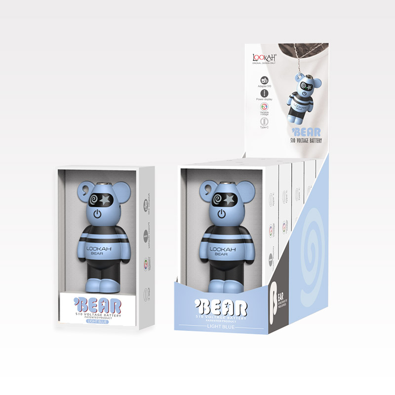 Lookah Accessories 510 Battery Bear Light Blue  5ct