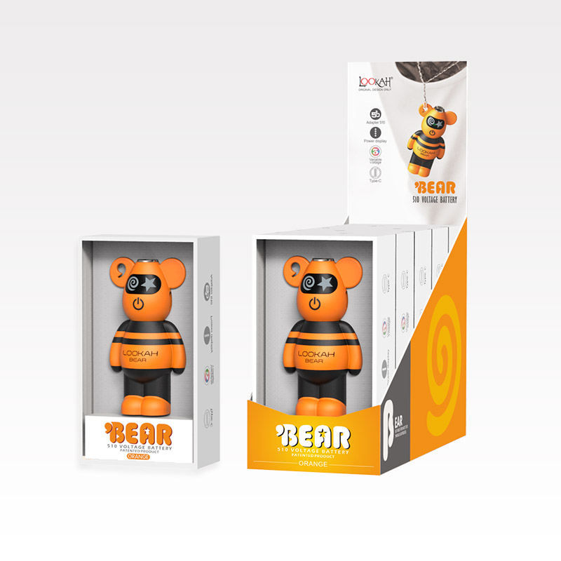 Lookah Accessories 510 Battery Bear Orange  5ct