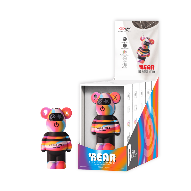 Lookah Accessories 510 Battery Bear Rainbow 5ct