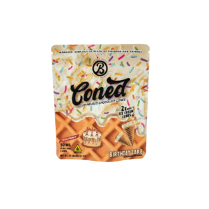 Baked Bags – Coned Edibles – 50mg – Delta 9 – Birthday Cake – POP