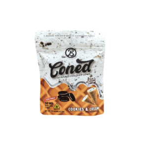 Baked Bags – Coned Edibles – 50mg – Delta 9 – Cookies & Cream – POP