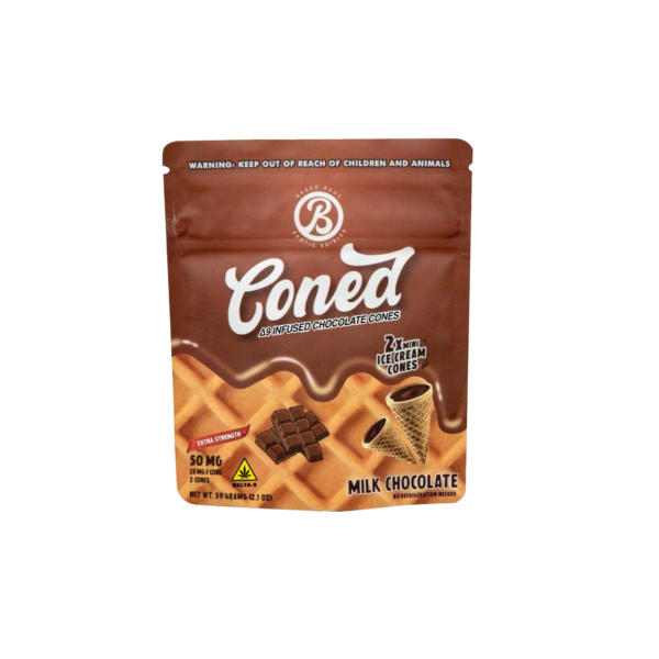 Baked Bags – Coned Edibles – 50mg – Delta 9 – Milk Chocolate – POP
