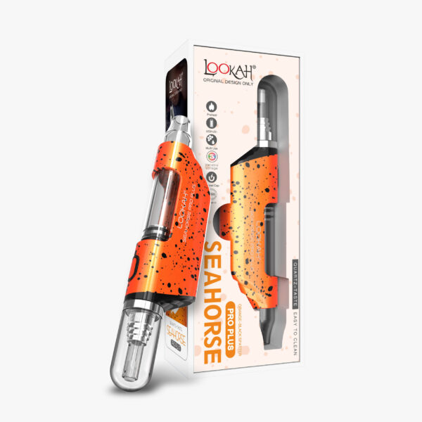 Lookah Accessories Seahorse Pro Plus Spatter Edition Orange Black
