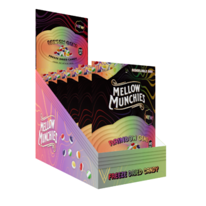 Mellow Munchies Snacks Freeze Dried Candy Single Serve Bags Rainbow Gems