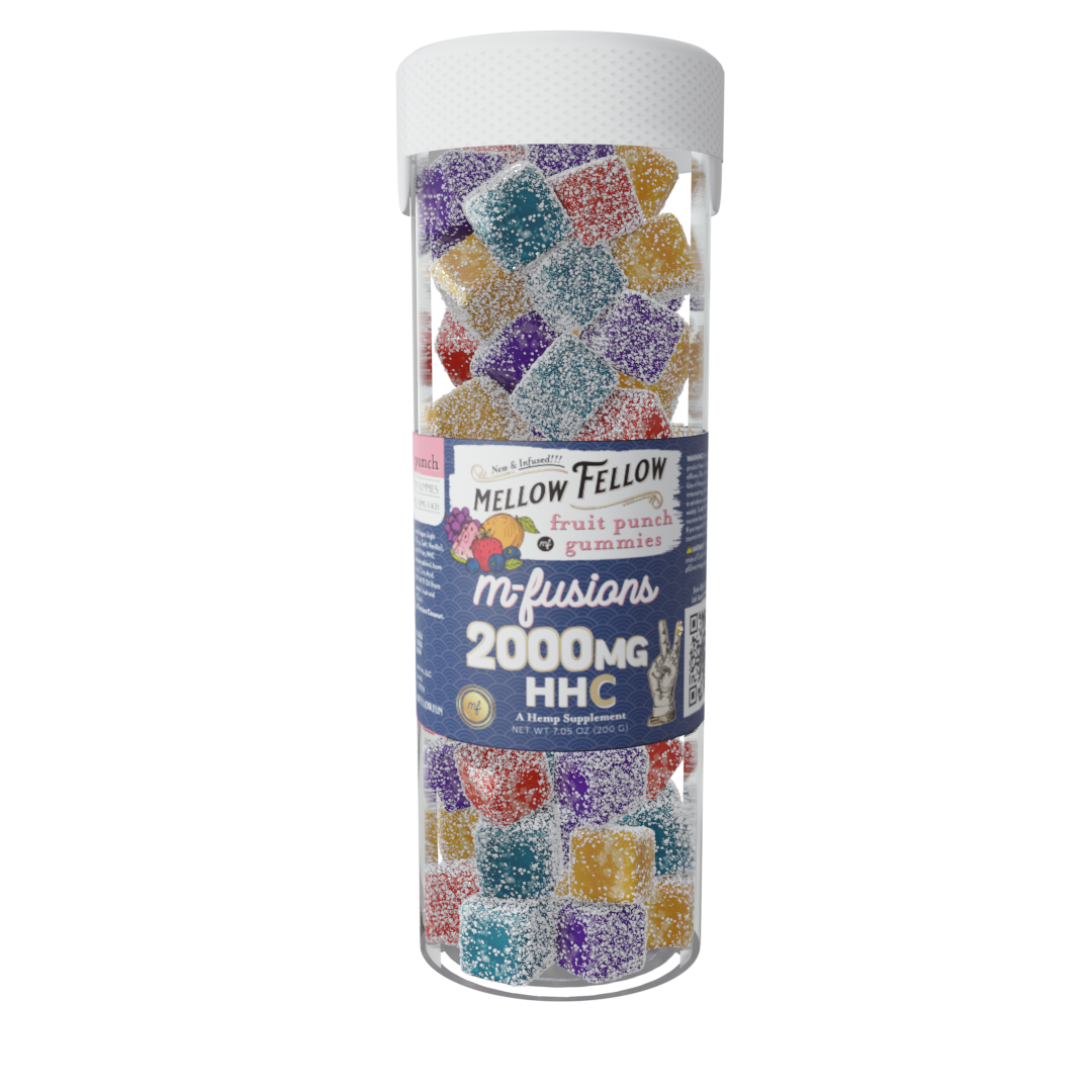 Mellow Fellow M-Fusions 40pc Edibles 2000mg HHC Fruit Punch