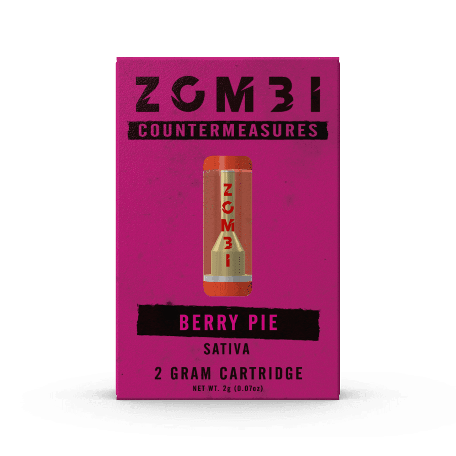 Zombi Vape Cartridge 2ml H4CBD/THC-C/HHC Berry Pie (sativa) 6ct