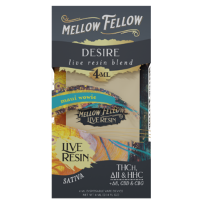 Mellow Fellow Live Resin Vape Disposable 4ml Desire Blend Maui Wowie (sativa)