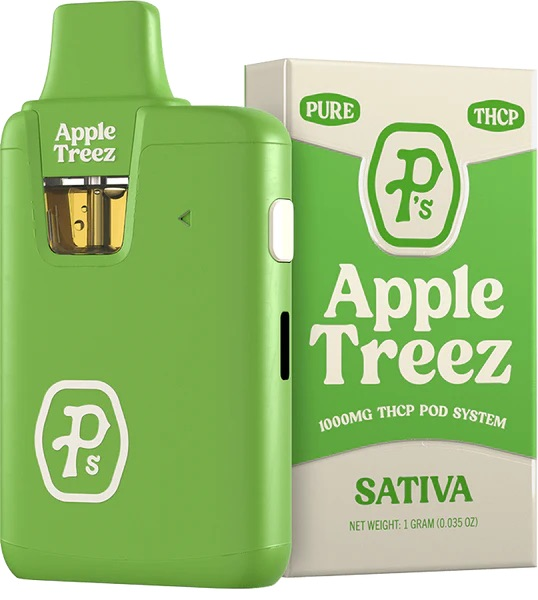 Pushin’ P’s in a Pod Disposable Vape 1ml THCP / HHC Apple Treez 6ct