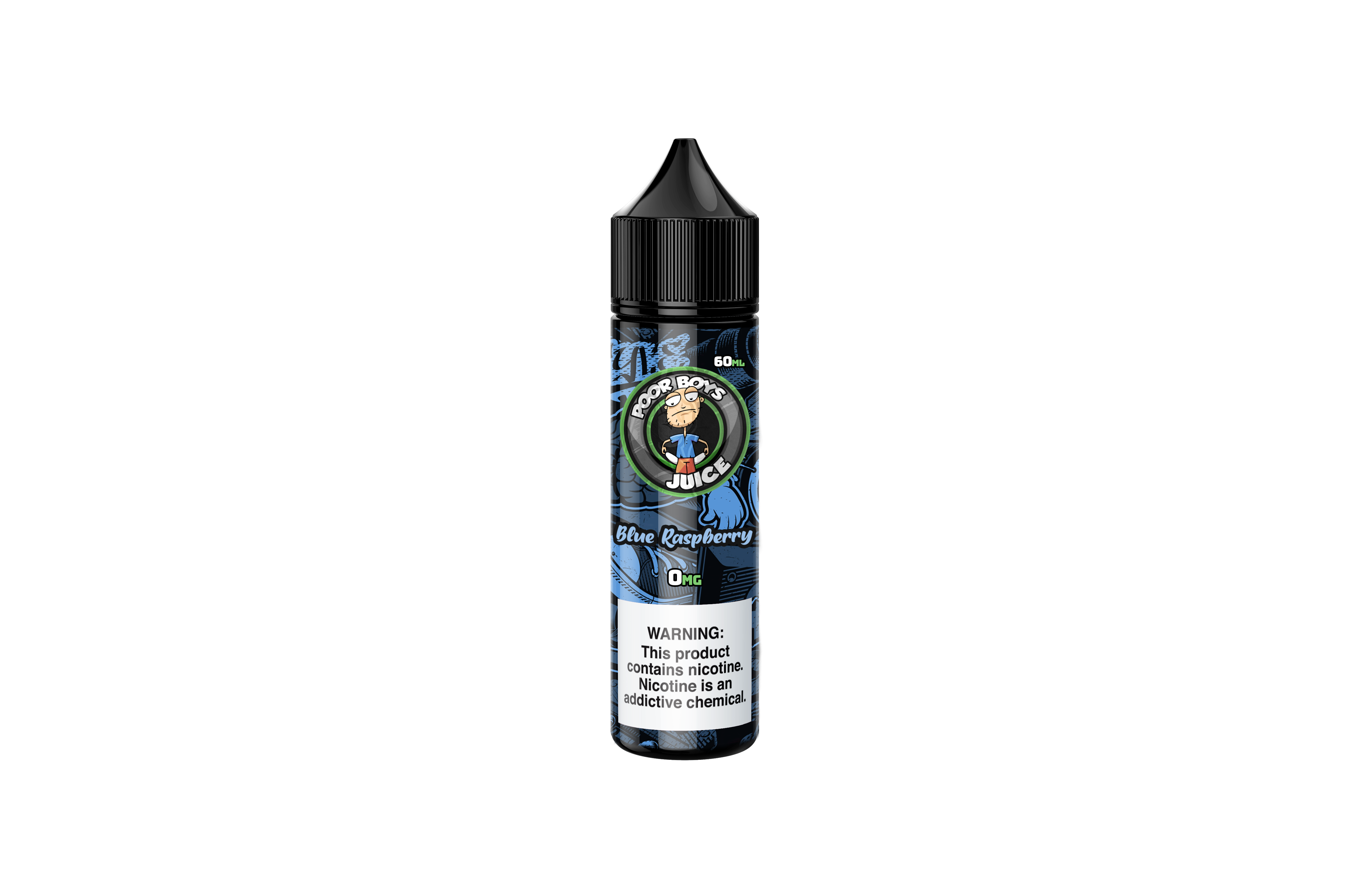 Poor Boys Nicotine Juice 00mg Blue Raspberry