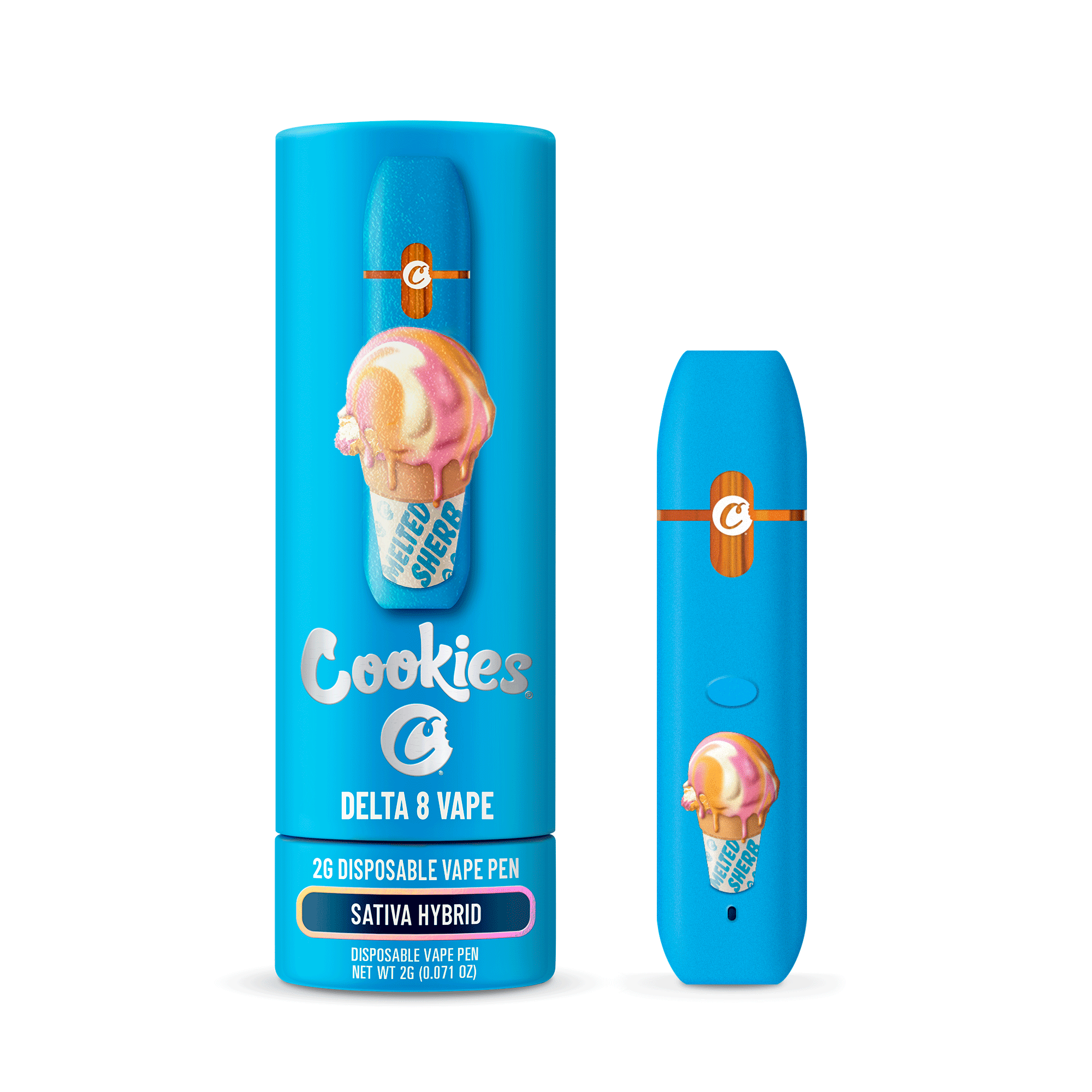 Cookies Disposable Vape 2ml D8 Melted Sherb 6ct
