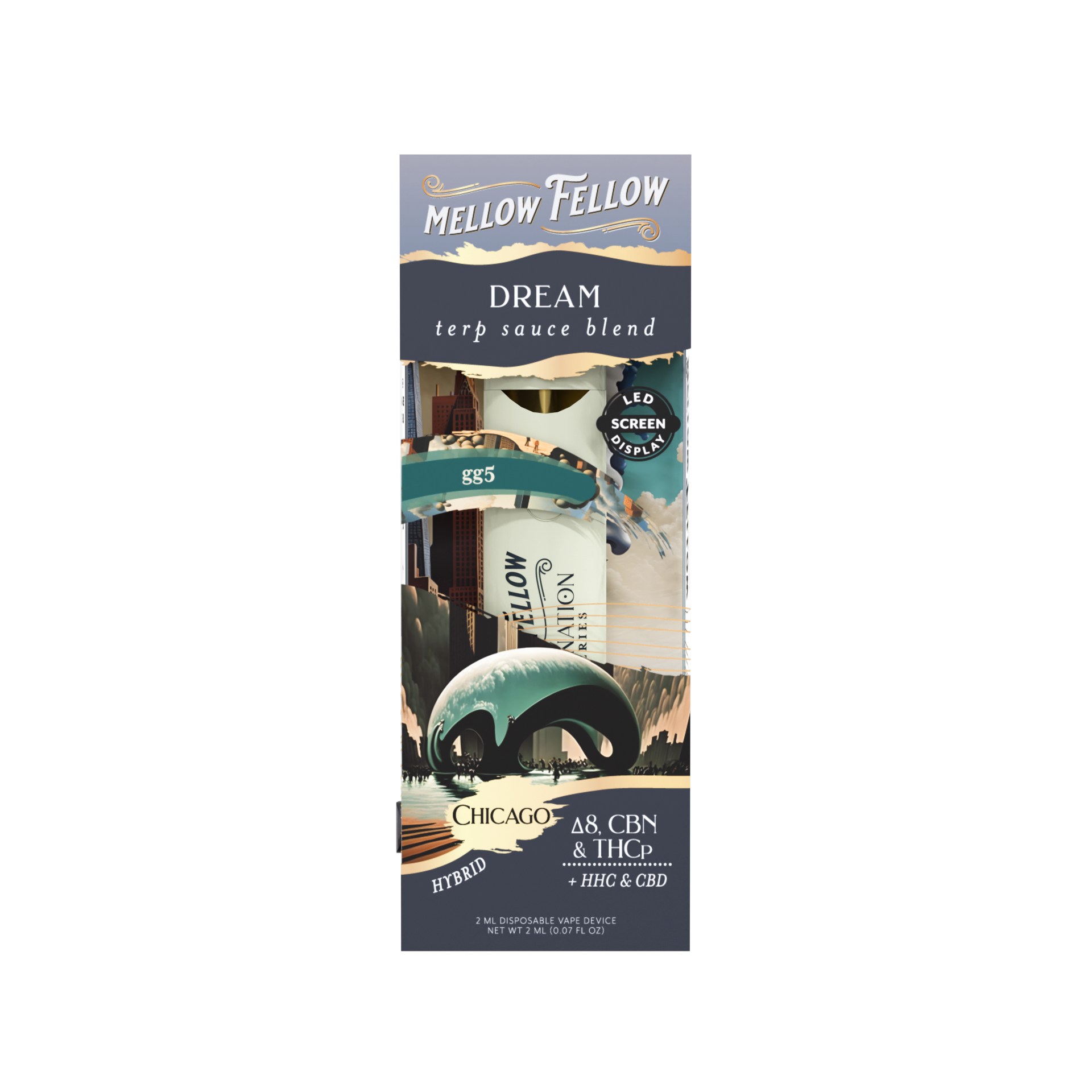 Mellow Fellow Terp Sauce Disposable Vape 2ml Dream Blend GG5 (hybrid)