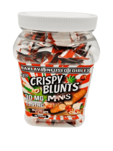 Crispy Blunts Mini 1pc Edibles 30mg D9 Bueno Cream 40ct
