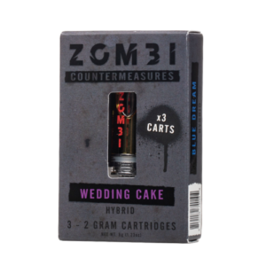 Zombi 3ct Vape Cartridge 2ml H4CBD/THC-C/HHC OG Kush – Wedding Cake – Blue Dream (Hybrid) 6ct