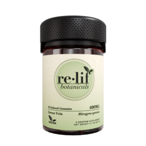 Relif 10pc Edibles 40mg Kratom Green Vein 6ct