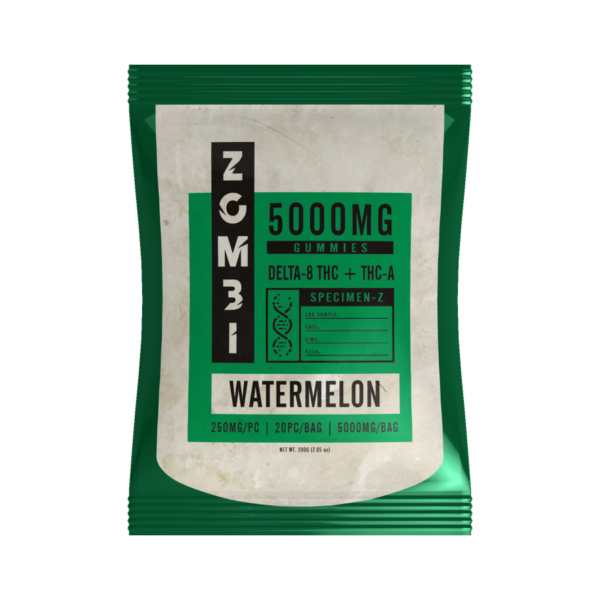 Zombi Edibles 5000mg D8/THCA Watermelon 6ct