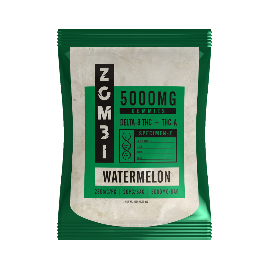 Zombi Edibles 5000mg D8/THCA Watermelon 6ct