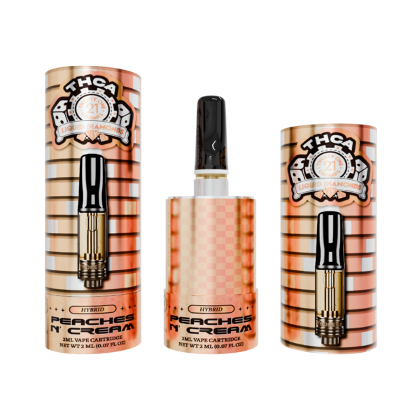 Twenty One Cannabis Vape Cartridge 2ml THCA Peach n Cream (hybrid)
