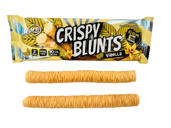 Crispy Blunts 2pc Edibles 100mg Kava/Kratom Vanilla 10ct