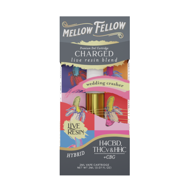 Mellow Fellow Live Resin Vape Cartridge 2ml Charged Blend Wedding Crasher (hybrid)