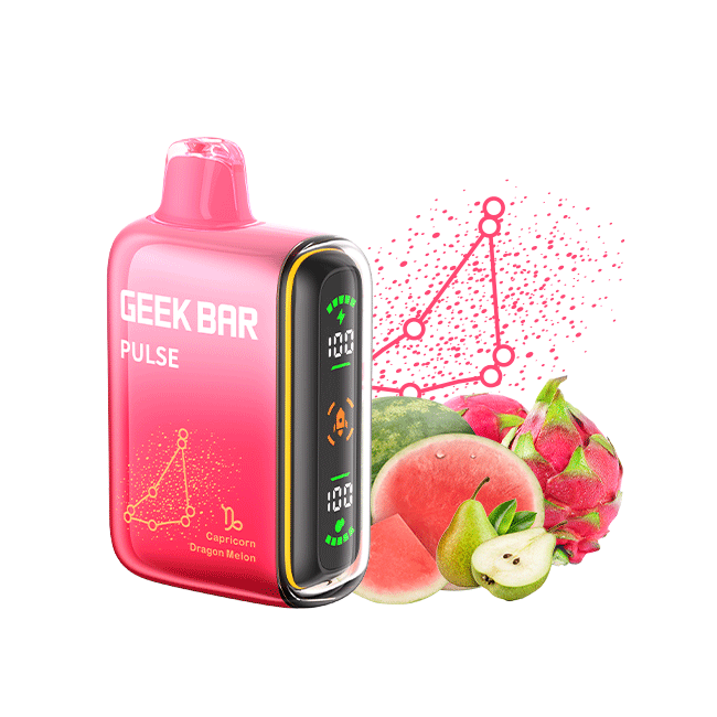 Geek Bar Nicotine Disposable Vape 15000p Dragon Melon 5ct