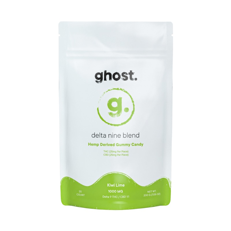 Ghost Edibles 1000mg D9 Kiwi Lime 6ct