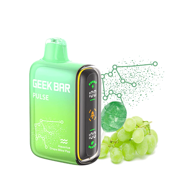 Geek Bar Nicotine Disposable Vape 15000p Grape Blow Pop 5ct