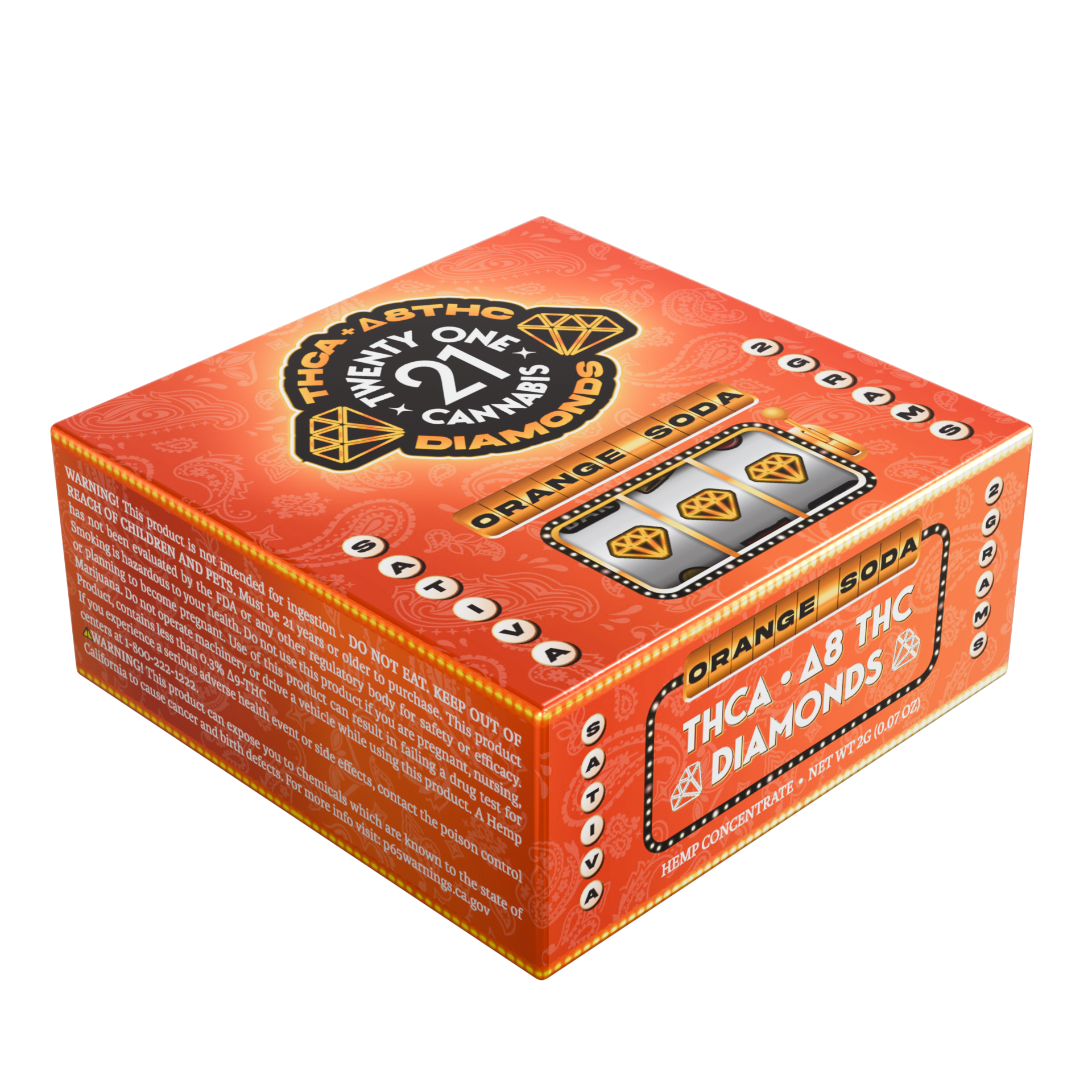 Twenty One Cannabis Diamonds 2g THCA Orange Soda (Sativa)