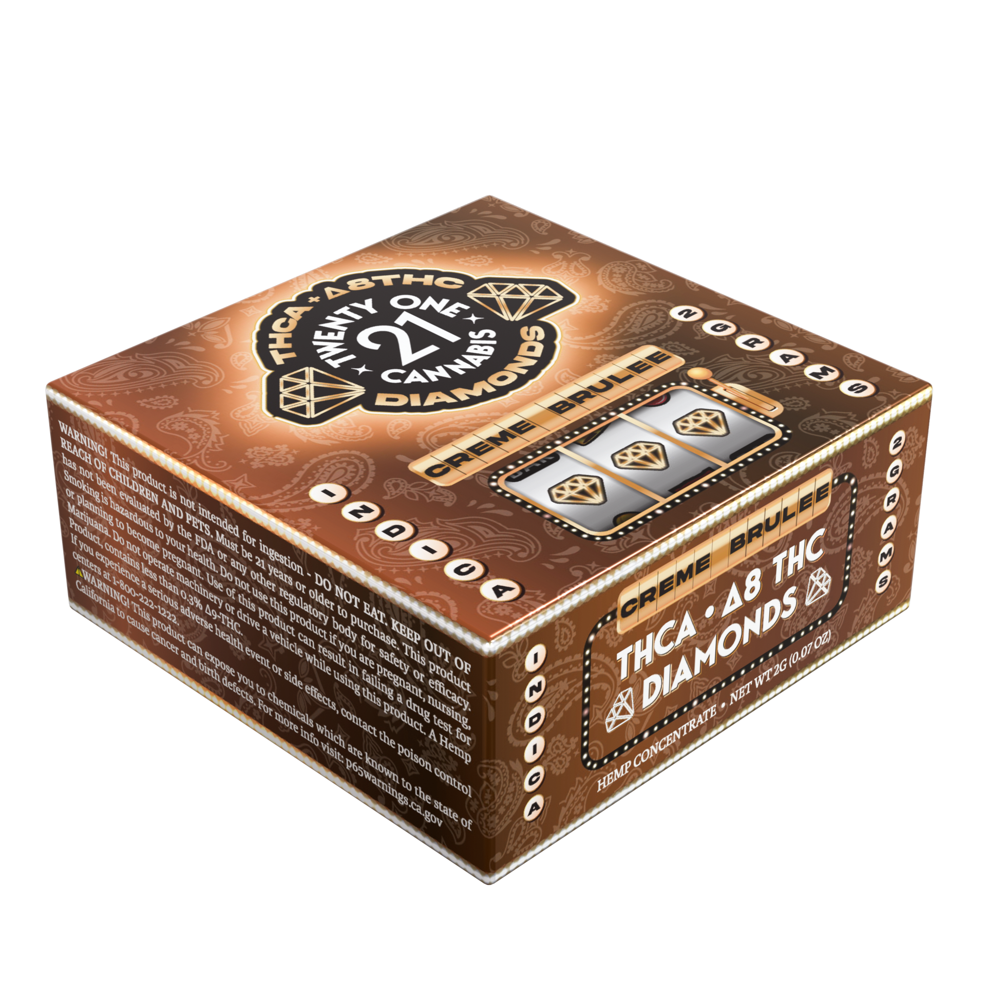 Twenty One Cannabis Diamonds 2g THCA Crème Brulee (indica)