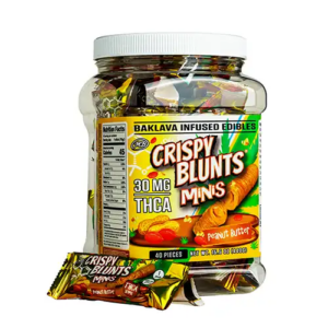 Crispy Blunts Mini 1pc Edibles 30mg THCA Peanut Butter 40ct