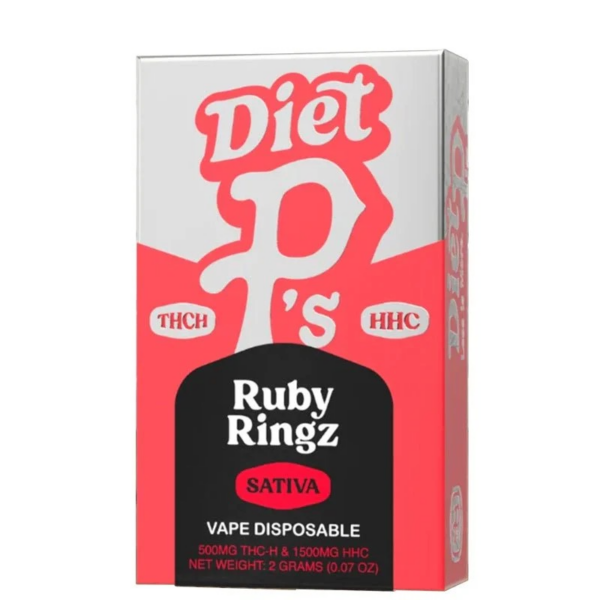 Pushin P’s Diet P’s Vape Disposable 2ml THCP/HHC Ruby Rings 6ct